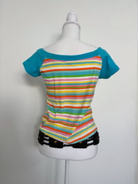 Image 3 of 00s Colorful striped shirt // M