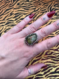 Image 1 of Ring oder Kette aus Sterlingsilber mit grünem Unakite