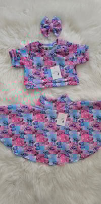 Image 3 of Stitch crop top  and skirt 