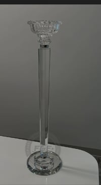 Image 3 of 28″ Tall Crystal Glass Wedding Candelabra Flower Rack Plymouth Pedestals Centerpiece Stand 