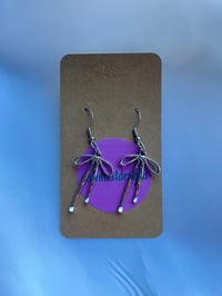 Image 2 of Silver Bowknot Earrings