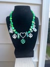Neon Green Heart Necklace