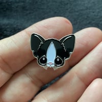 Image 3 of Tuxedo Cat Head Small Enamel Pin