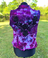 Image 3 of Large Purple Distressed TieDye Vest