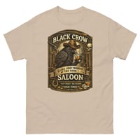 Image 2 of Black Crow Saloon Unisex T-Shirt | Dark Western Bar Tee | Raven Crow Graphic Tee Shirt