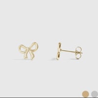 Image 2 of Bow Stud Earrings | Waterproof