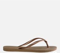 Image 2 of Havaianas Slim Crystal SW II Flip-Flops- Rose Gold