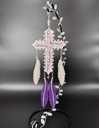 Image 1 of Purple Cross Dreamcatcher