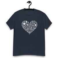 Image 4 of Unisex classic tee, Wildflower Heart T-Shirt | Minimal Floral Heart Graphic Tee