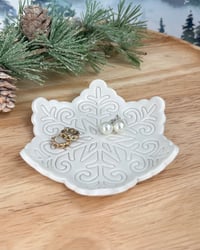 Image 1 of Snowflake Trinket Tray | Winter Jewelry Dish