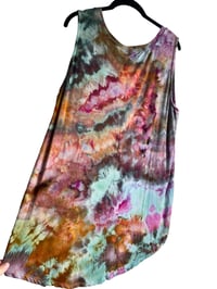 Image 4 of 2XL Luxe Knit V-Neck Tank in Tropical Watercolor Ice Dye