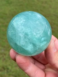 Image 6 of Aqua Fluorite Crystal Sphere #1830