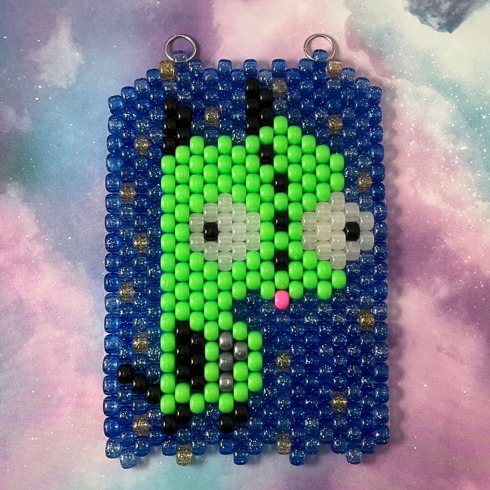 Image of Gir Beaded Kandi Tapestry Invader Zim