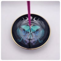 Image 2 of Luna Moth Ceramic Incense Holder