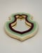 Image of Shield Mirror White/Mint Green/Maroon 20cm 