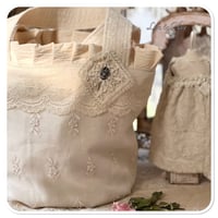 Image 4 of Handmade vintage lace Bucket tote bag