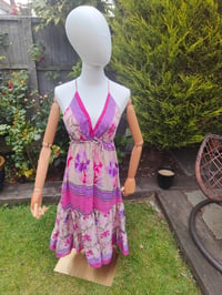 Image 3 of Havana Halter Dress- classic statement holiday piece- one size - PALE PINK