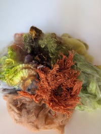 Image 3 of Plume Moss Nature Inspired Colorway Fiber Kit For Blending, Carding, Felting, Fiber Arts