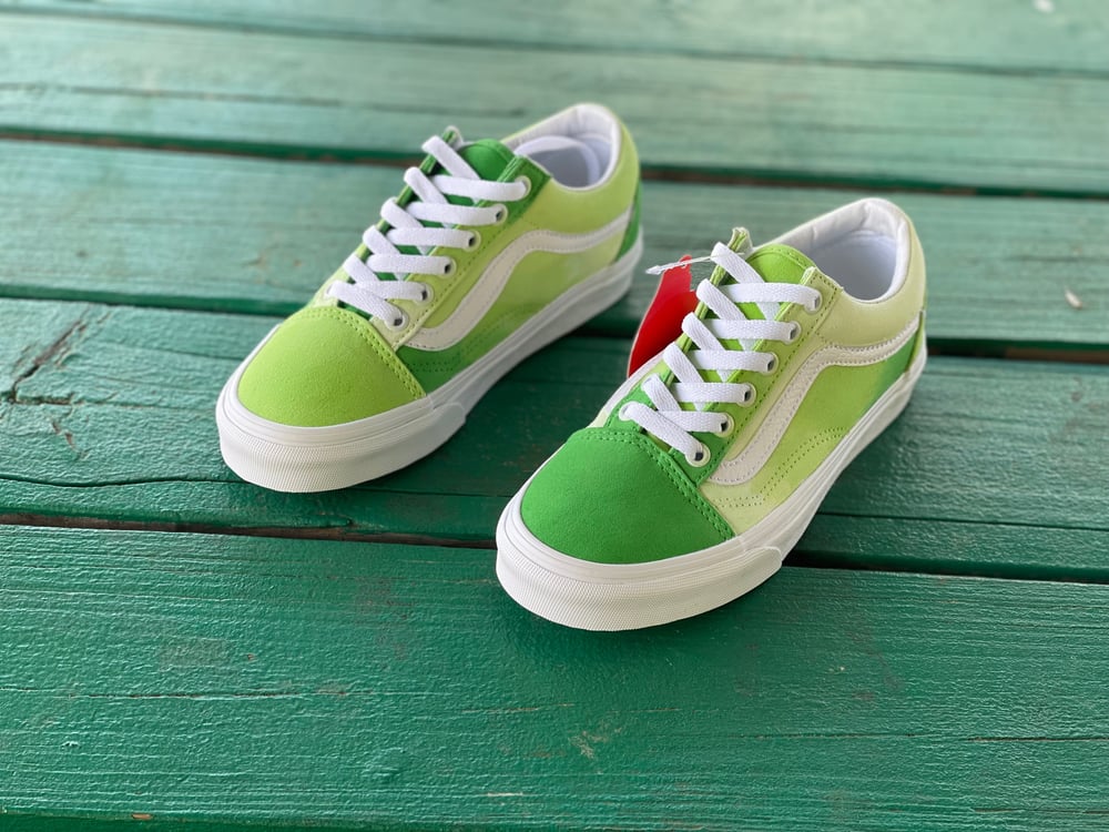 Image of Custom Lime Fade Away Old Skool Vans