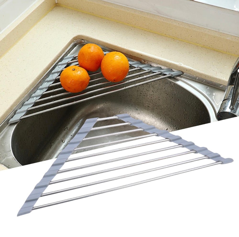 Image of Multi purpose Foldable Corner Sink Drying Rack 