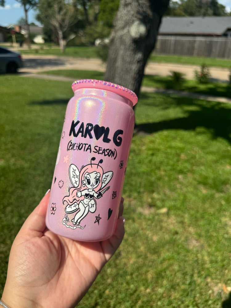 Image of 16oz Libby Glass - Karol g Bichota Season