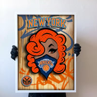 NY KNICKS PRINT  (18x24in) ORANGE