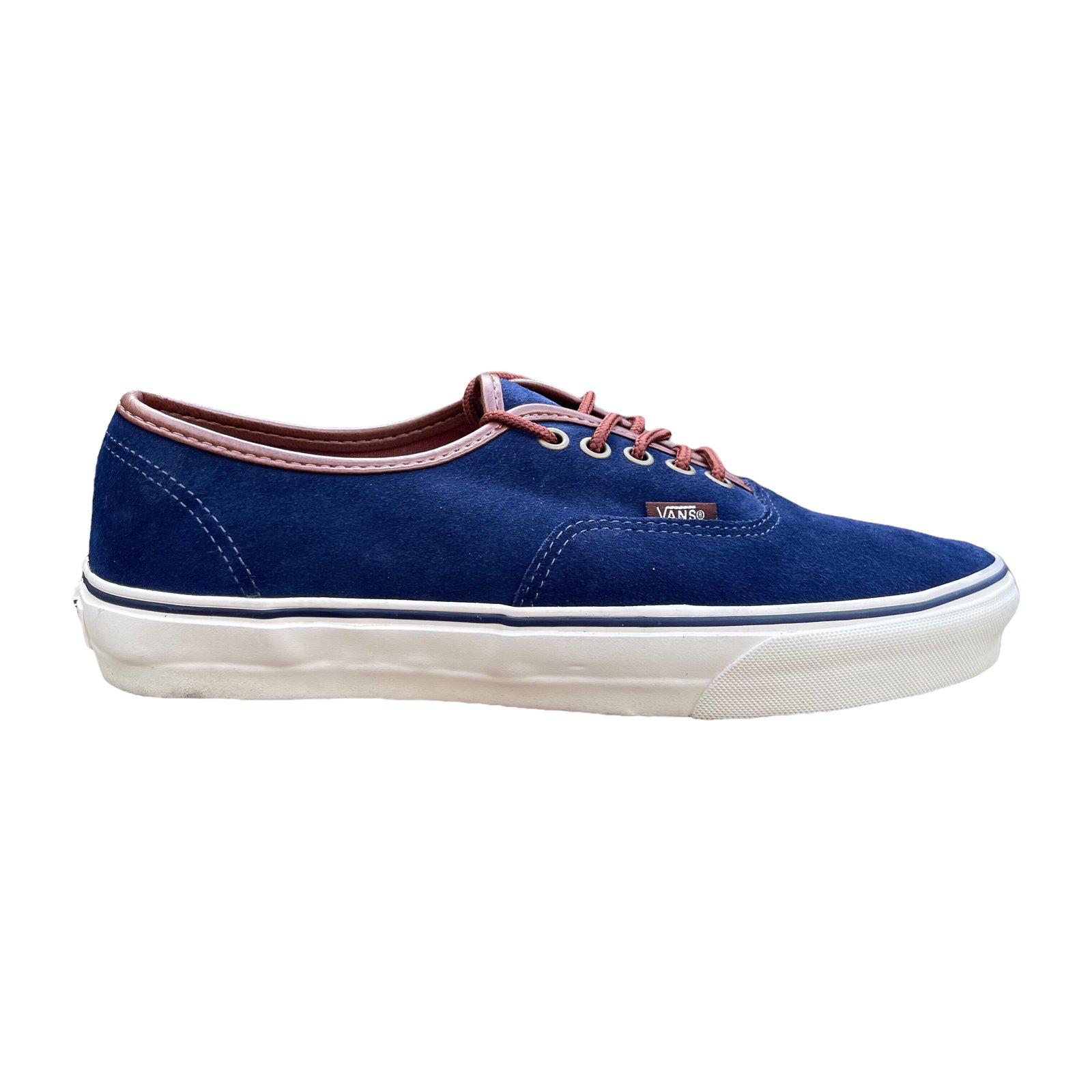 Navy store leather vans