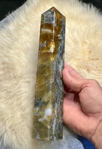 Image 6 of Yellow Fluorite & Moss Agate Tower #2410