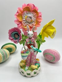 Image 1 of Easter in the garden, miniature art doll sculpture 