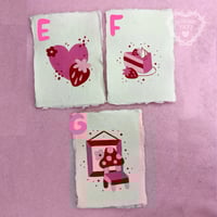 Image 2 of Red and Pink Mini Paintings 