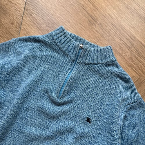 Image of Burberry London 1/4 Zip Up Sweatshirt, Size Large