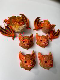 Image 2 of Painted Woolly Bats Guardians (wall art) plus Pins and Magnets