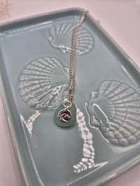 Image 2 of Scottish Sea Glass and Wave Charm Necklace