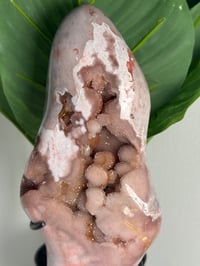 Image 2 of GROOVY AND BUBBLY PINK AMETHYST FREEFORM ON CUSTOM STAND -BRAZIL-