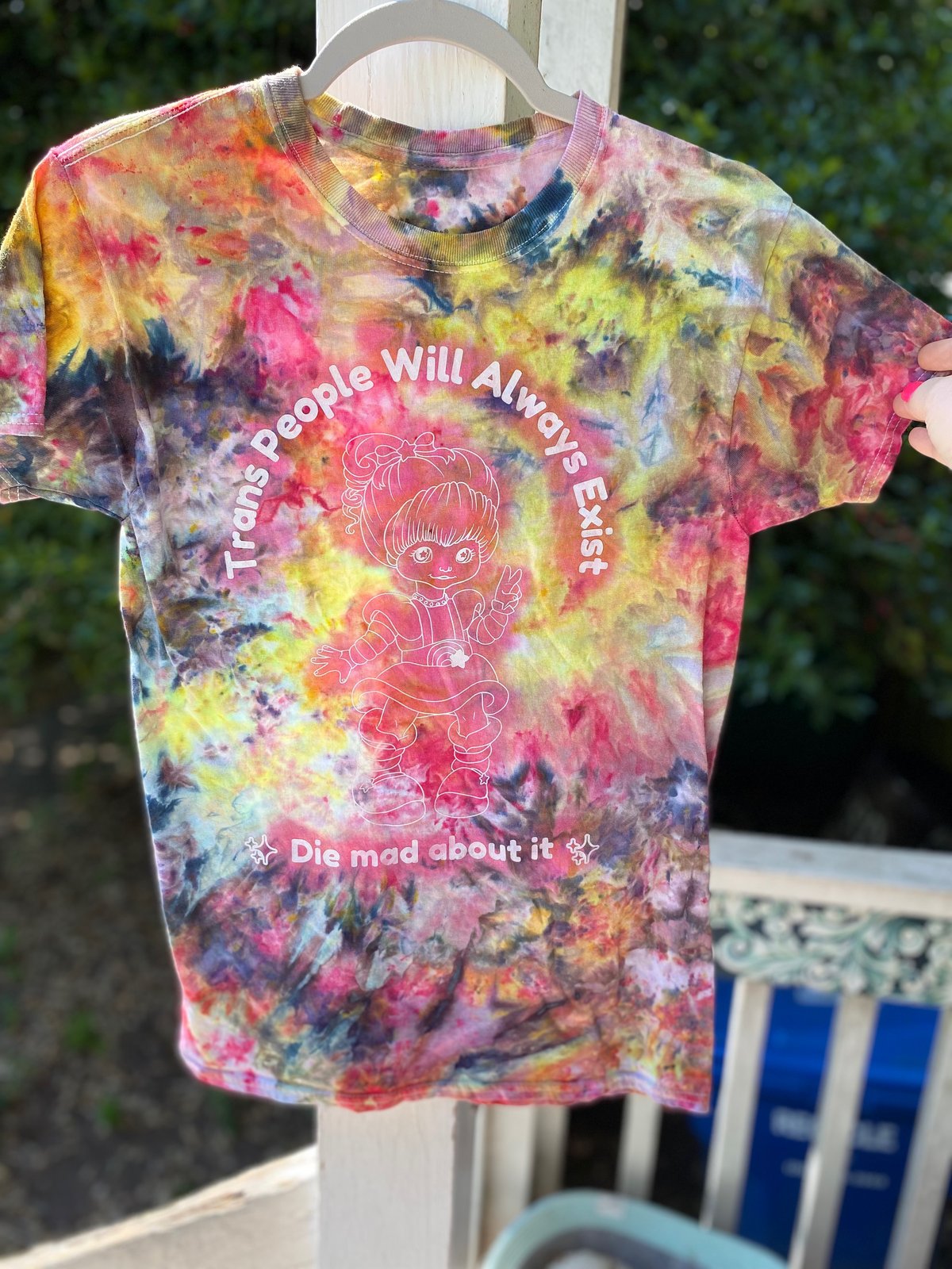 Image of SMALL 1 Trans People Will Always Exist Die Mad About It Tie Dye Shirt 