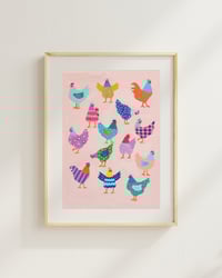 Image 2 of POULTRY PARTY BEIGE PRINT