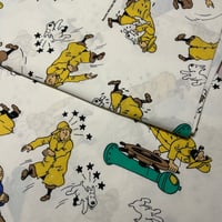 Image 1 of Drap plat vintage + 1 grande taie traversin : tintin