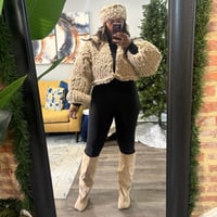 Image 2 of Chunky Tan Knit Crop (NEW)