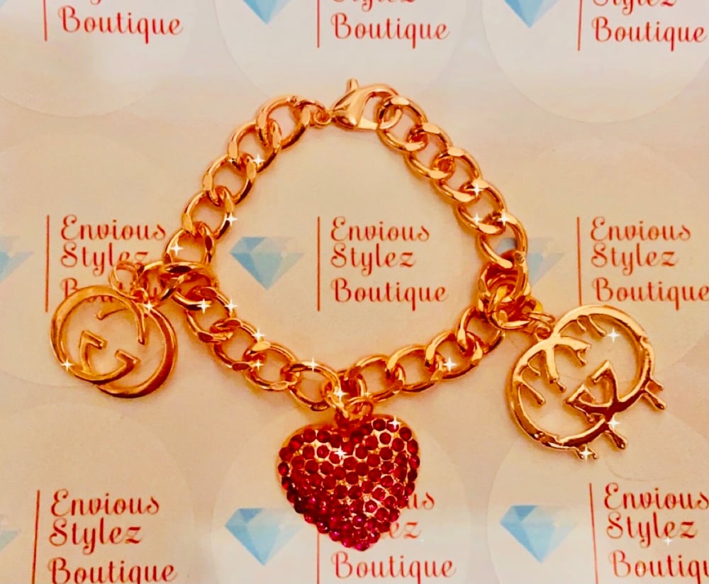 Image of Rose gold charm bracelet 