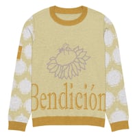 Image 12 of Golden Knitted crew neck sweater