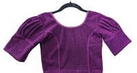 Image 7 of Puff Shimmer_Premium Quality Shimmery Stretchable Puff Sleeves Blouse 