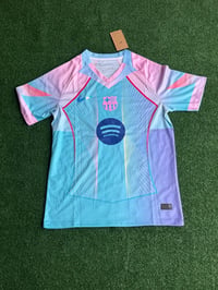 Image 1 of     FC Barcelona Blue/Pink Gradient Third Kit (Spotify Sponsor)