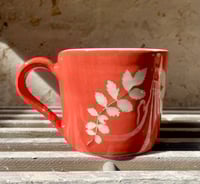 Image 1 of Mug - coral silver leaf