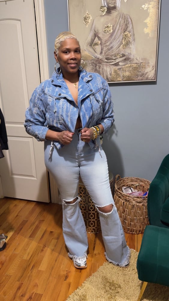 Image of Moto Denim Jacket 