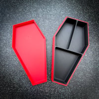 Image 3 of Red Coffin Jewelry Box