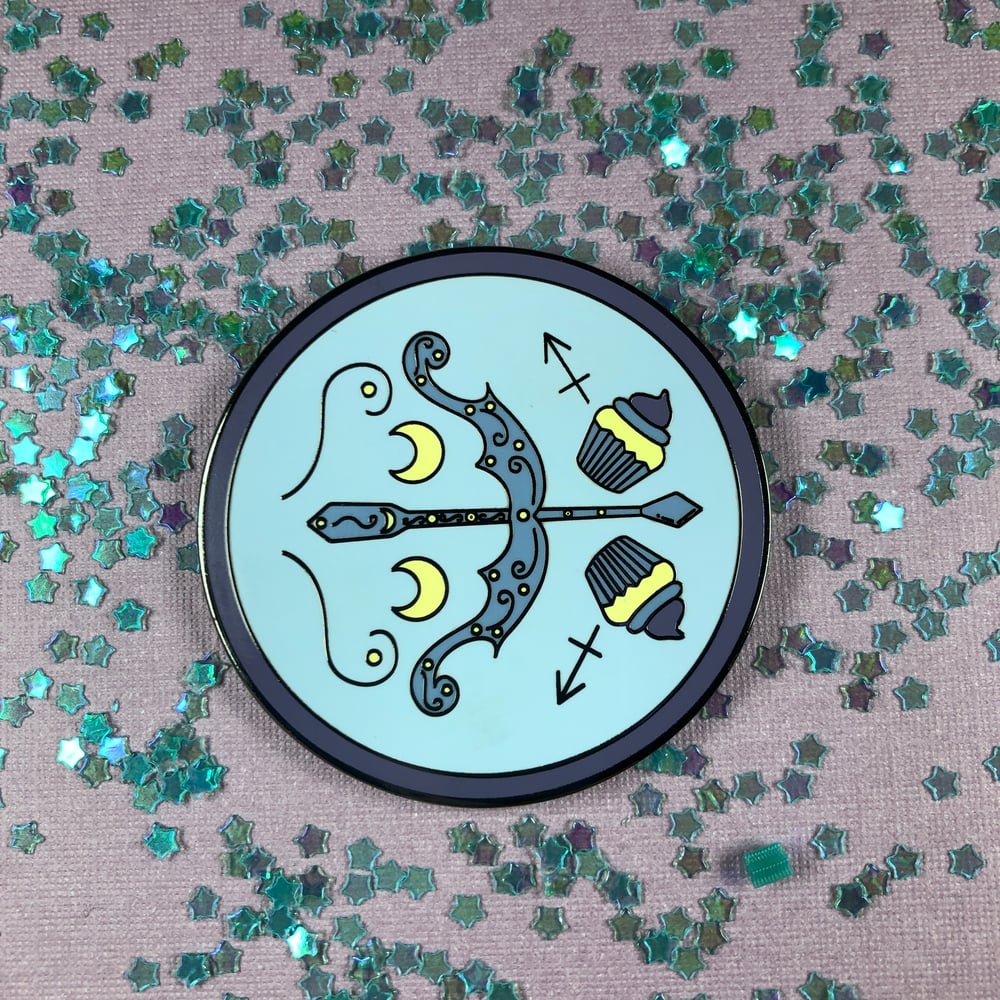Image of Sagittarius Cupcake Pin