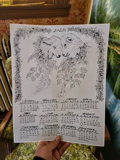 Image of 2025 Single Page Calendar 