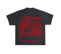 cash club tee(black/red)