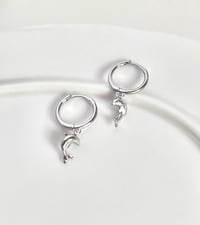 Image 4 of Dolphin Huggie Earrings