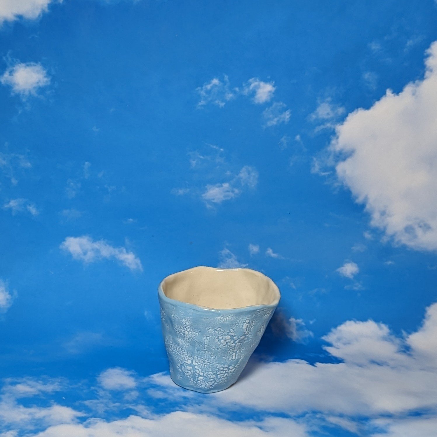 Image of baby blue cloud latte cup